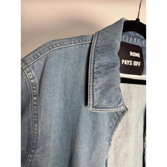 Rome Pays Off Basquiat Exhibit Denim Jacket Size L Los Angeles - Picture 6 of 9